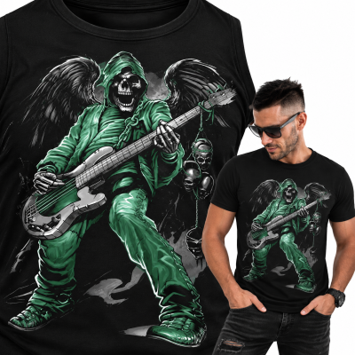 KOSZULKA HORROR ROCK SKULL